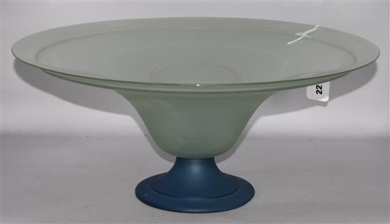 A large Art Glass pedestal bowl
